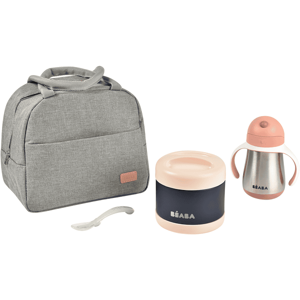 BEABA® Mahlzeit-Taschen Set On-the-go - altrosa