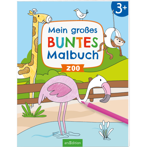 arsEdition Mein großes buntes Malbuch – Zoo