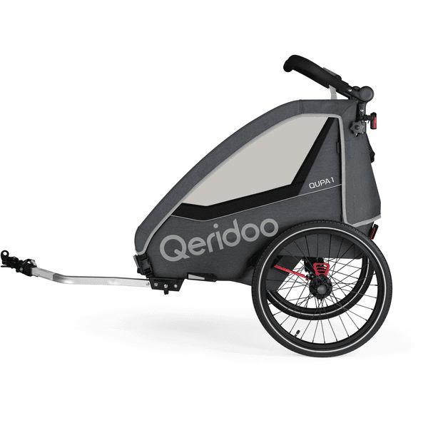 Qeridoo ® Remolque bicicleta Kidgoo 2 Sport grey Limited Colección