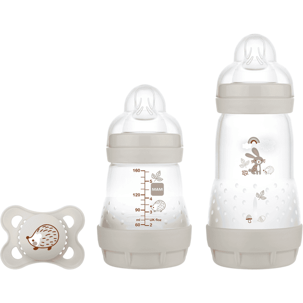 MAM Baby Bottle Easy Start Anti Colic-Elements Starter Set S Bunny w kolorze szarym
