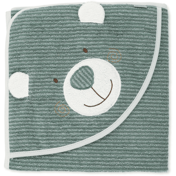 Sterntaler Badhanddoek met kap Ben medium groen 100 x 100 cm