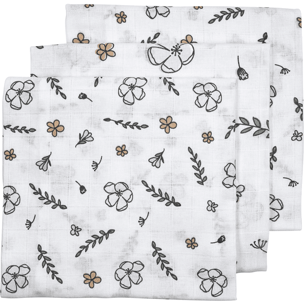 Meyco Mullwindeln 3er-Pack Floral 70 x 70 cm