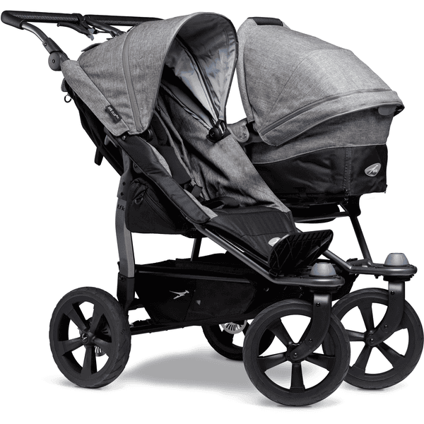 tfk Poussette double côte à côte Duo Ecco Premium gris