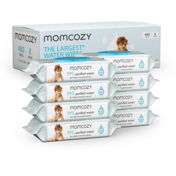 momcozy Feuchttücher, largest water wipes 480 Tücher (8 x 60 Stk)