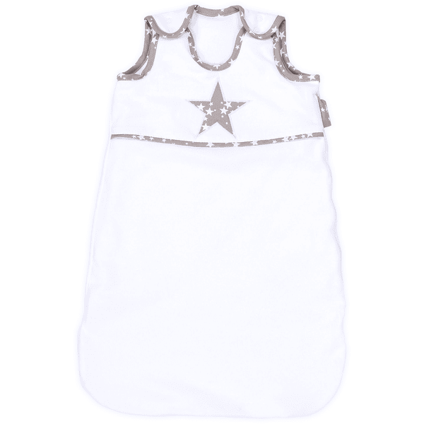 babybay Sacco nanna Cotton organico , stelle bianche taupe stelle bianche