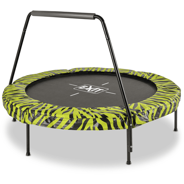 EXIT Tiggy junior Trampolin mit Griffstange ø140 cm, schwarz/grün