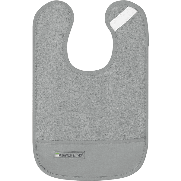 Odenwälder Bavaglino in spugna con velcro grigio