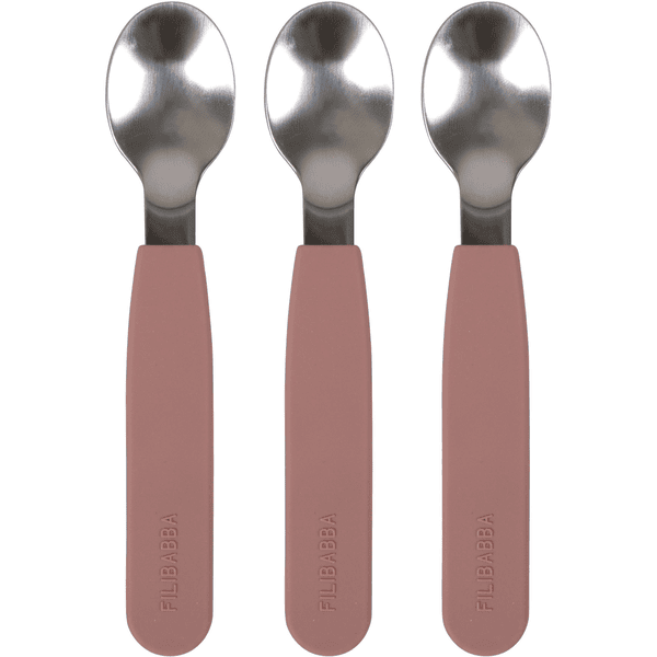 Filibabba  Silikonsked 3-paket - Rose