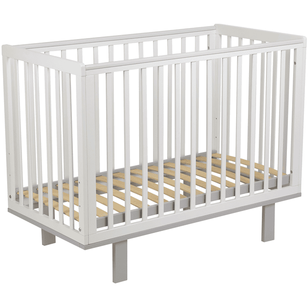 Polini Kids Babybett simple weiss grau 