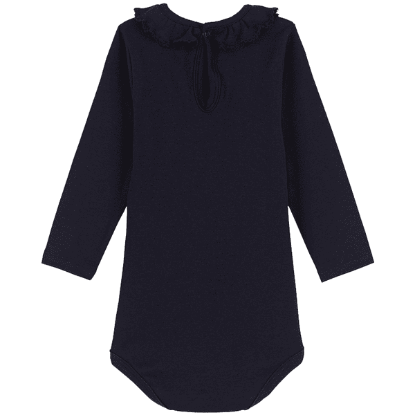 Petit Bateau Body bébé manches longues collerette bleu smoking