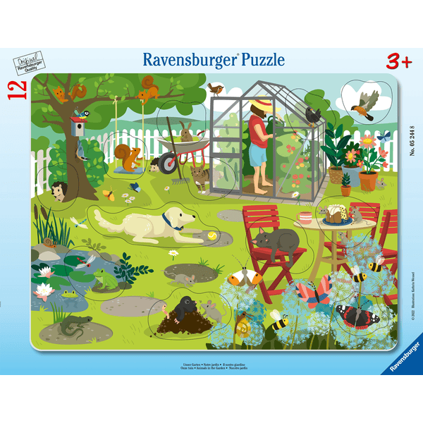 Ravensburger Frame puslespill - Vår hage 12 deler