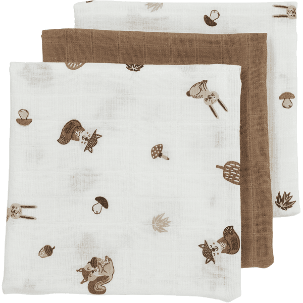 MEYCO Harsovaipat 3-pack Forest Animals  - Toffee - 70 x 70 cm.