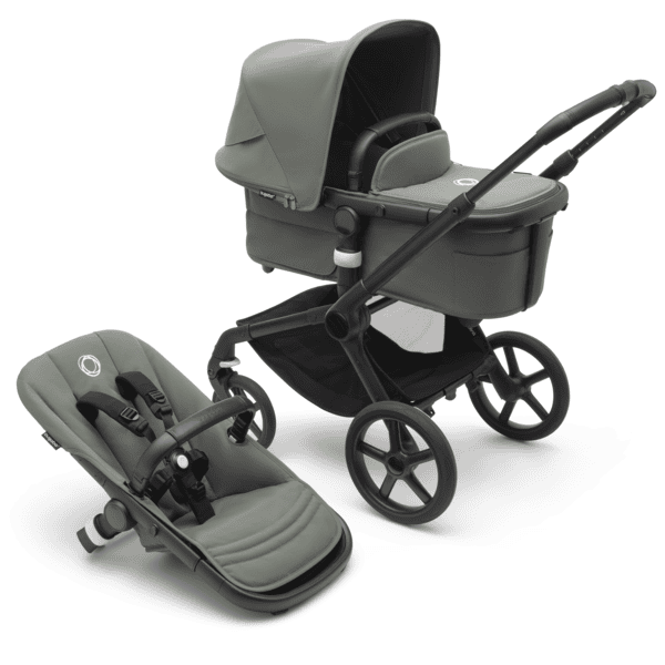 bugaboo Carro de bebé Fox 5 con capazo y asiento Black / Forest Green 