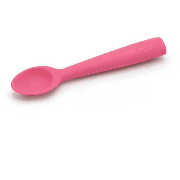 babyJem Cuillère bébé 4 mois+ silicone, rose