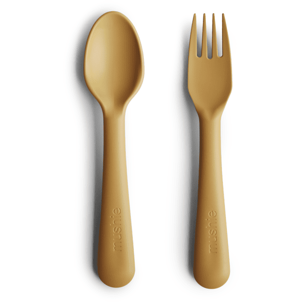 mushie Fork &amp; Spoon, Mustard