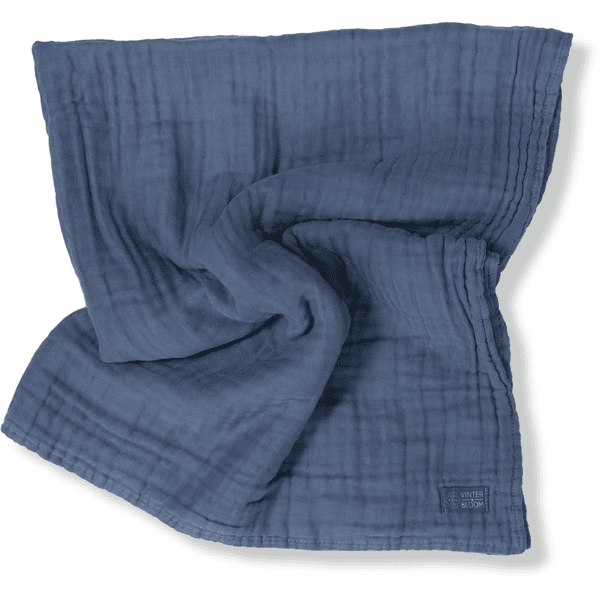 VINTER&BLOOM Kuscheldecke Layered Muslin Storm Blue