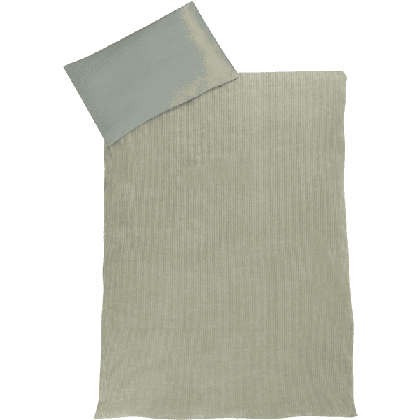 Be Be 's Collection Nicki manšestrové ložní prádlo zelené 100 x 135 cm