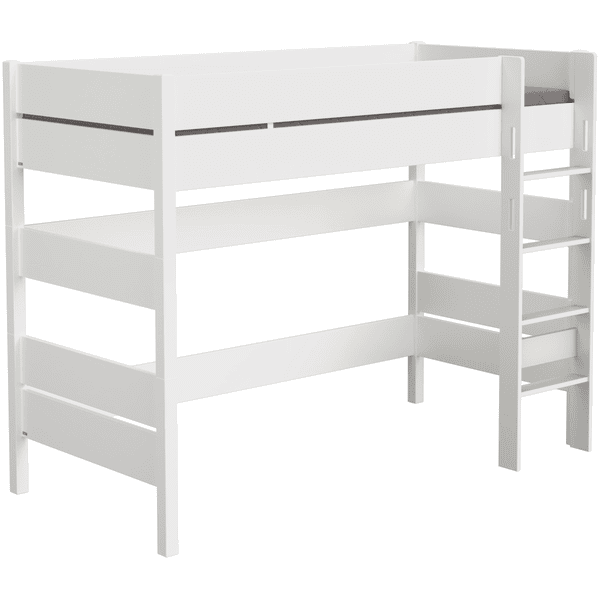 PAIDI Spielbett TIAGO 90x200 Kreideweiß, gerade Leiter