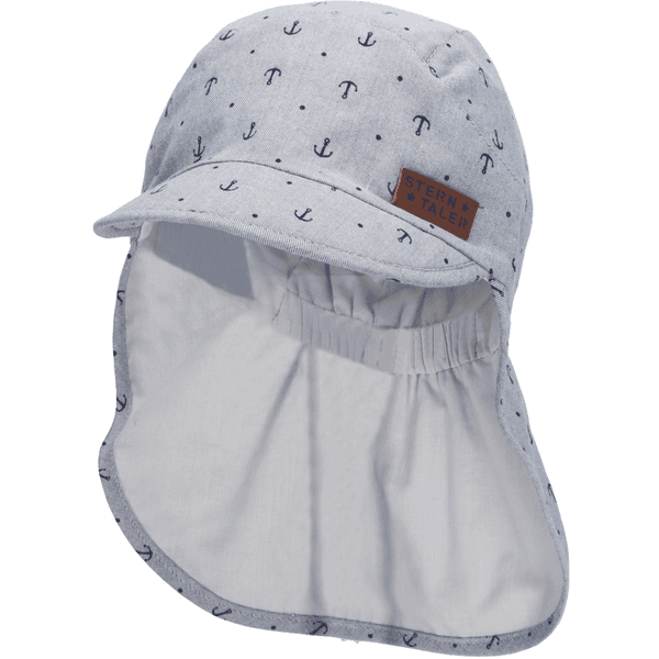 Sterntaler Cappello a punta con protezione del collo ancora grigio fumo