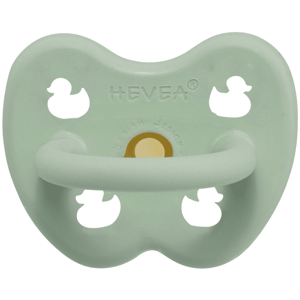 HEVEA Soother - naturgummi / myk mynte / kjeveortoped / and (0-3 man.)