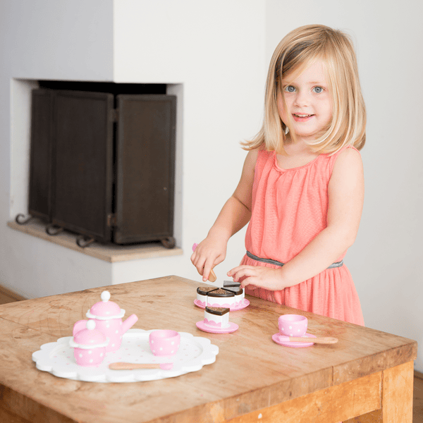 Little-dutch - Service à thé en bois - pink