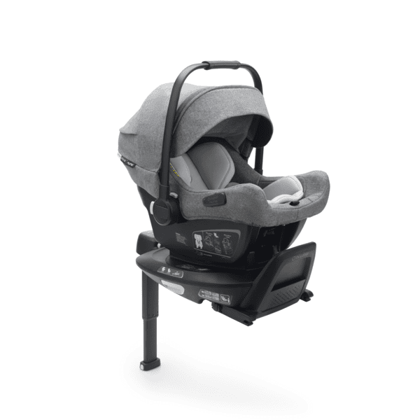 bugaboo Babyschale Turtle Air by Nuna Grey mit Basisstation 360 Isofix