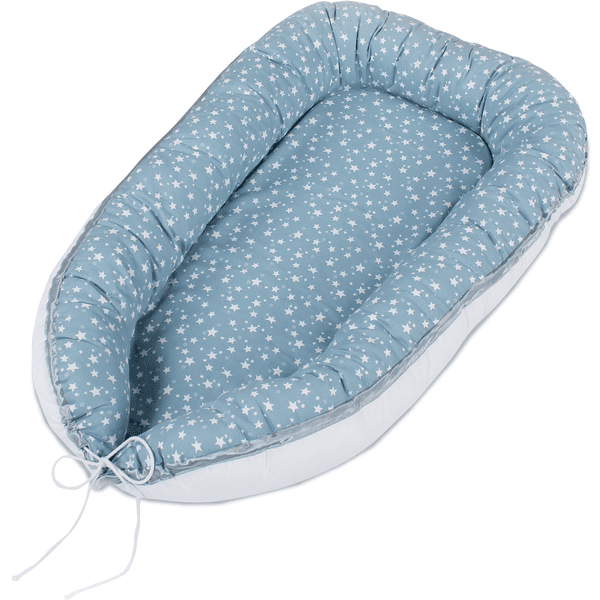 babybay® Nid pour bébé bleu azur étoiles blanc