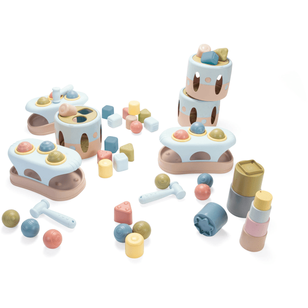 dantoy minuscolo BIO Set di gioco plug-in e banco di martelli