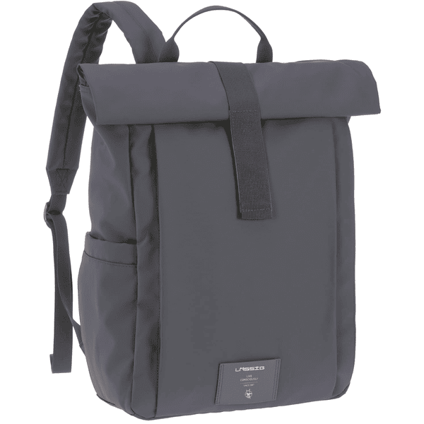 LÄSSIG Sac à langer dos Rolltop Up Backpack anthracite