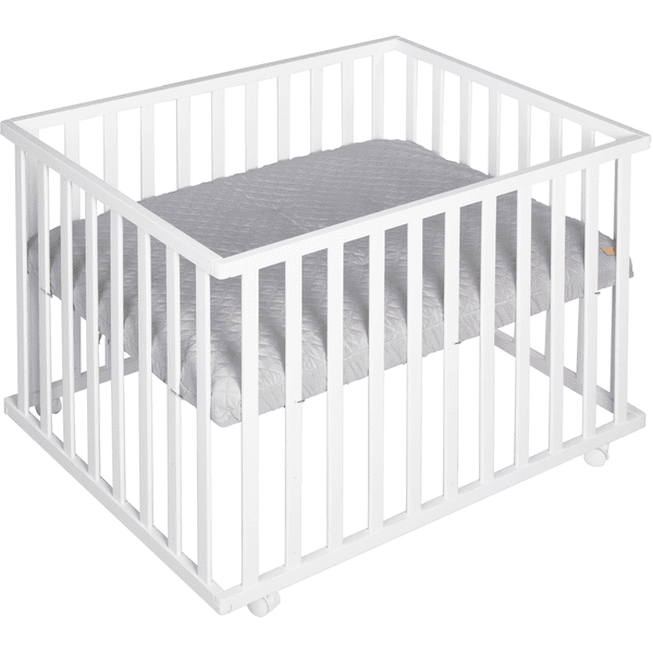 roba Playpen 75 x 100 cm bílá Styl šedá