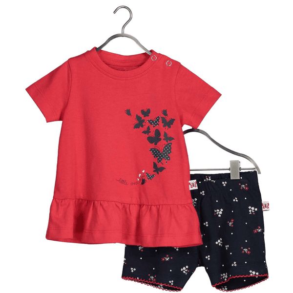 BLUE SEVEN Baby 2-delt sett tunika + shorts knallrød