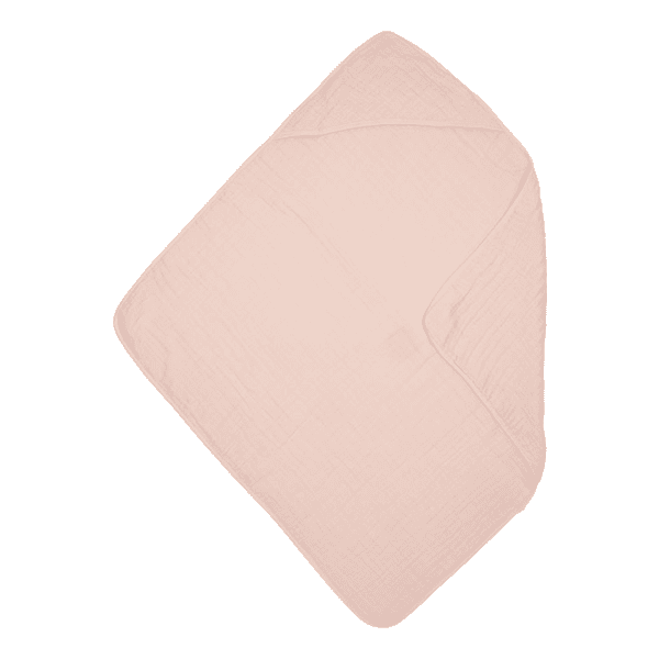 MEYCO Musslin handduk med huva Uni Soft Pink 80 x 80 cm