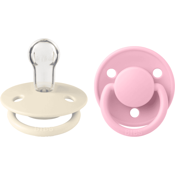 BIBS® Schnuller De Lux Ivory/Baby Pink 0-36 Monate, 2 Stk