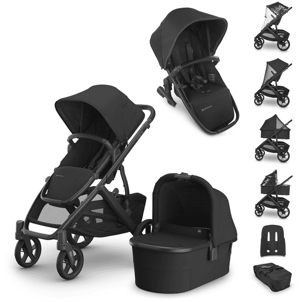 UPPAbaby Geschwisterset Vista V3 Jake Charcoal inkl. Zweitsitz RumbleSeat Jake Charcoal