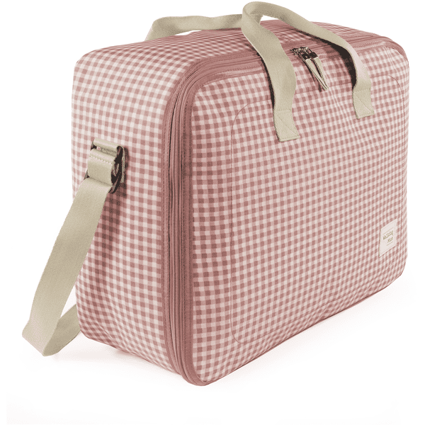 Walking Mum Valise de maternité I Love Vichy rose