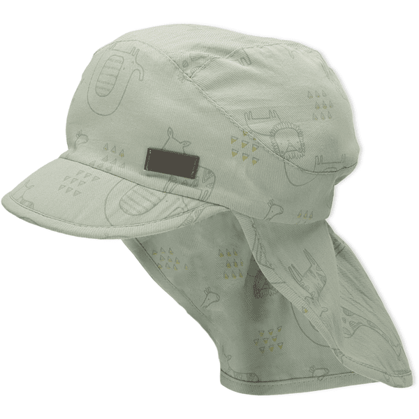 Sterntaler Peaked Cap med nakkebeskyttelse Medium Green