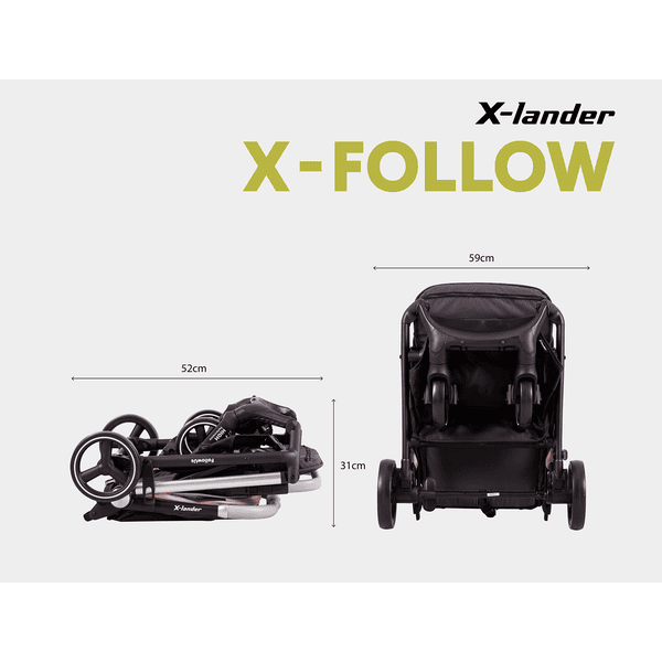 X-lander Passeggino leggero X-Follow Helio Green 