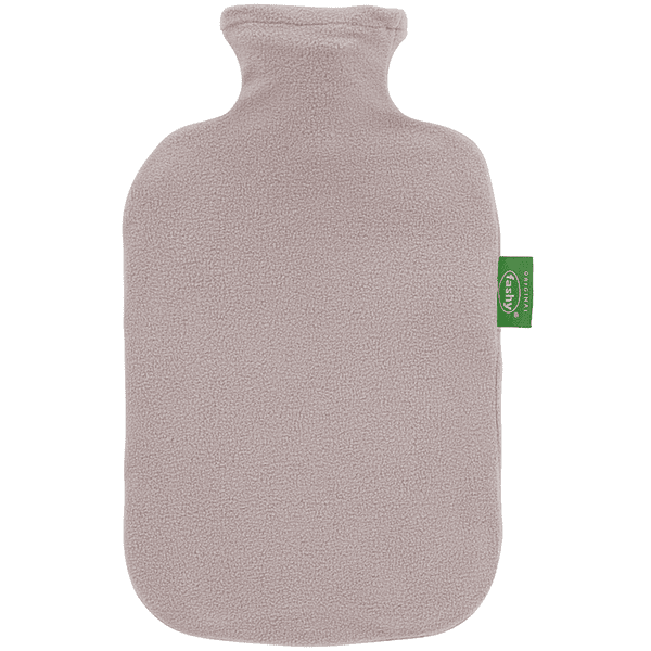 fashy Bottiglia dell'acqua calda 2L con copertura in pile in color tortora