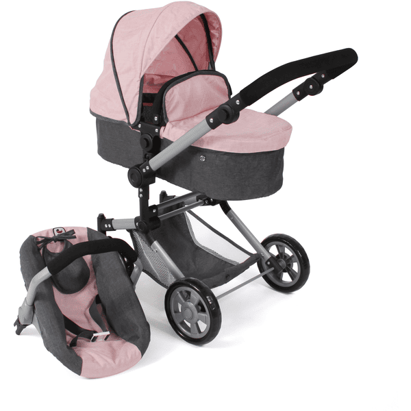 BAYER CHIC 2000 LINUS Melange Combi dockvagn antracit-rosa