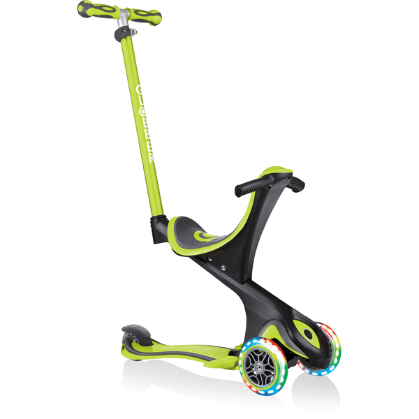 GLOBBER GO-UP COMFORT LIGHTS mit Leuchtrollen, lime grün