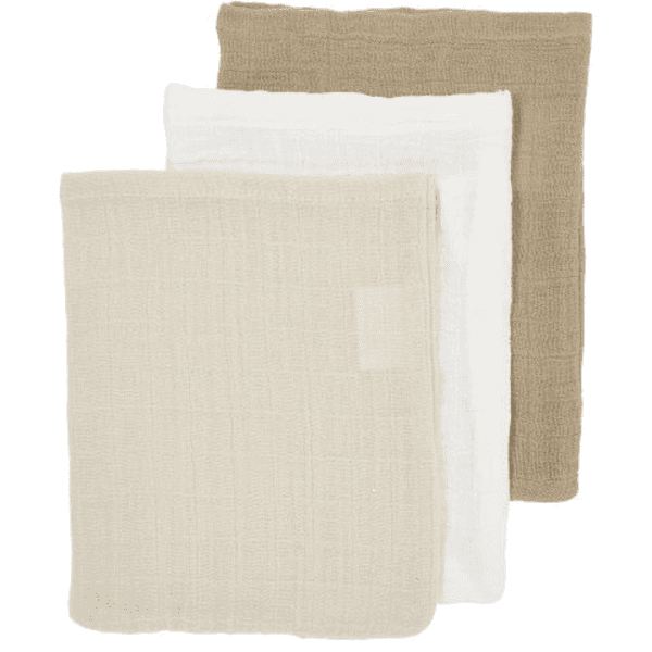 sand MeycoWashandschoen 3-pack zacht/grijs 20 x 17cm