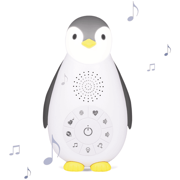 ZAZU ZOE - Pingvin Bluetooth Musikbox med nattlampa, grå 
