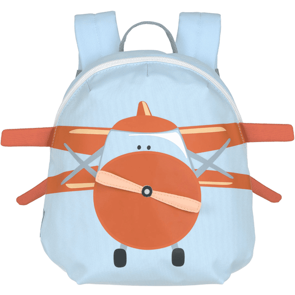 LÄSSIG Mochila infantil Tiny Drivers - Avión de hélice, azul
