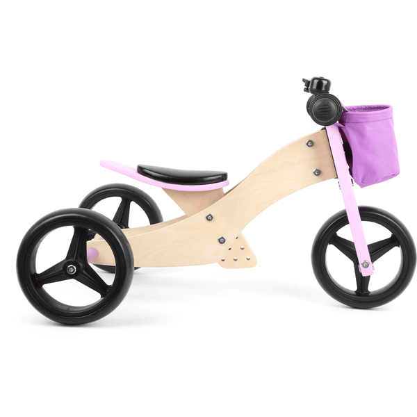 Draisienne en bois pour enfants - rose