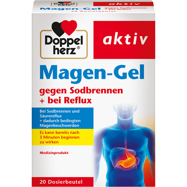 Doppelherz Magen-Gel gegen Sodbrennen + bei Reflux, 20 Dosierbeutel