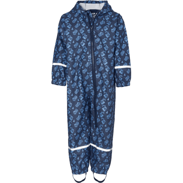 Playshoes Combinaison de pluie enfant chantier bleu marine