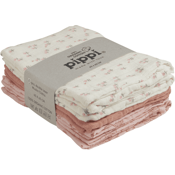 pippi Muslin Tücher 6er Pack Veiled