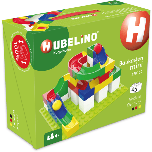 HUBELINO Kit de construcción de rieles de bola Mini 45 piezas