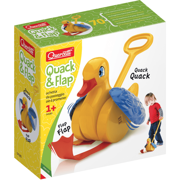 Quercetti Quack &amp; Flap knuffel: Eend