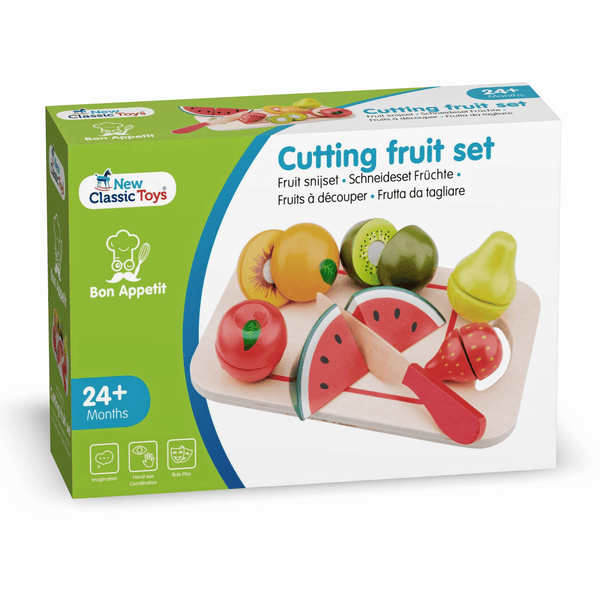 New Class ic Toys Set da taglio frutta con lavagna 8 pezzi colorati 